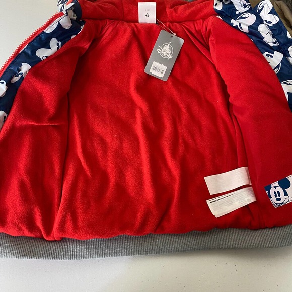 Mickey Mouse Disney Kids NWT Full Zip Puffer Hooded Jacket Size 4. - Picture 9 of 14